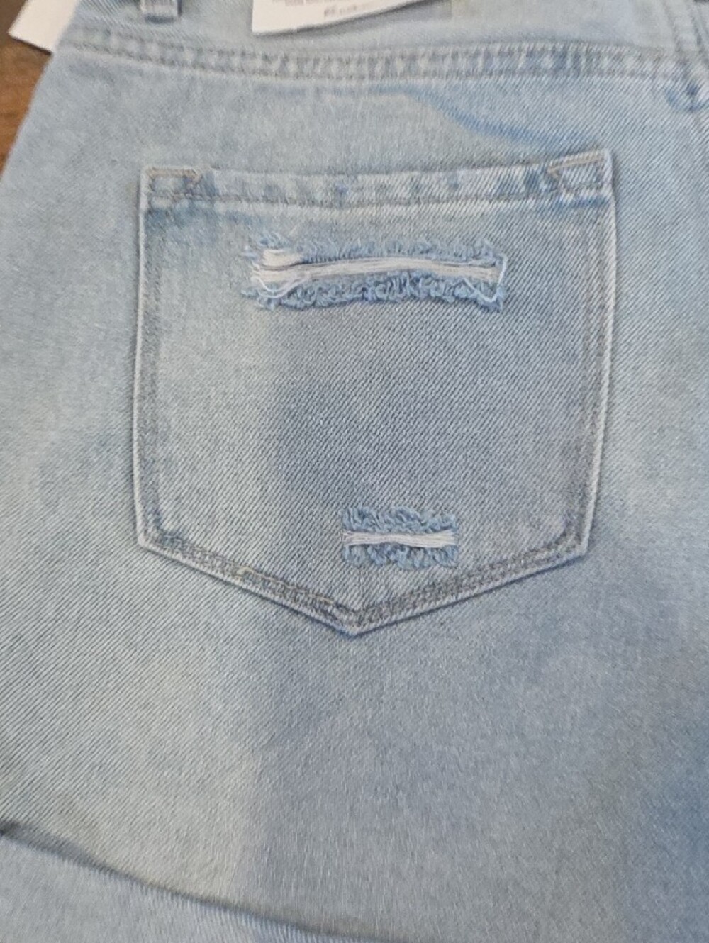 KanCan Light Blue Distressed Denim Shorts - Picture 14 of 14